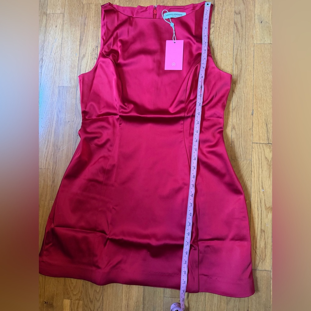 Amanda Uprichard Tonya Dress in Ruby - Picture 10 of 10